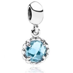 Retired Authentic Cool Breeze Blue Topaz Pandora Charm